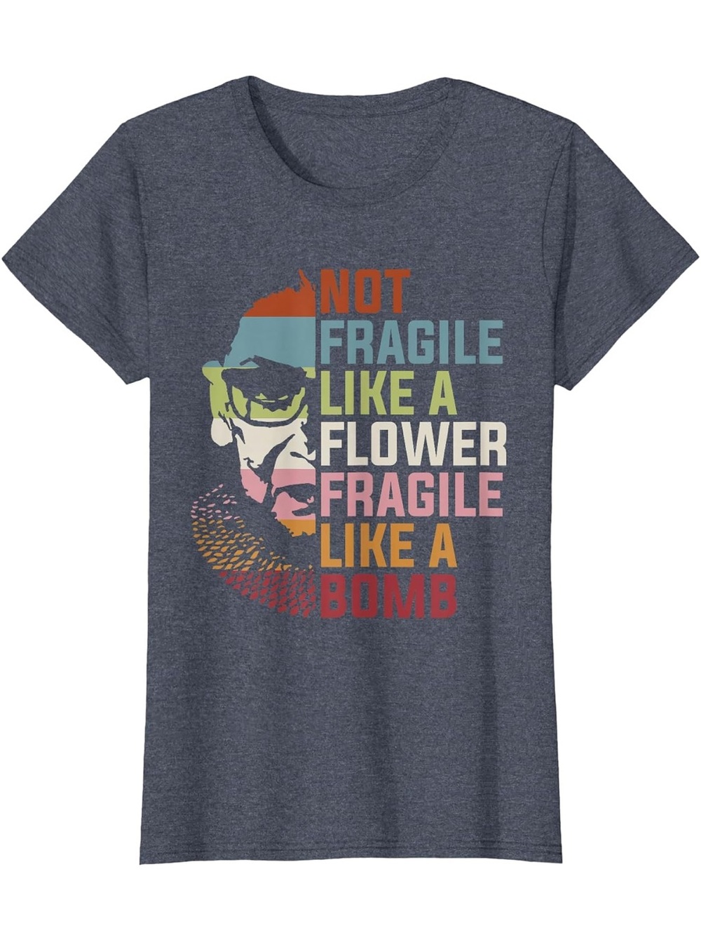 Not Fragile Like A Flower Graphic Tee - Multicolor